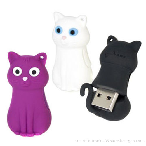Cat cartoon USB flash drives, free customer/package/printing/3-year warranty/64mb-128G/grade A.moq